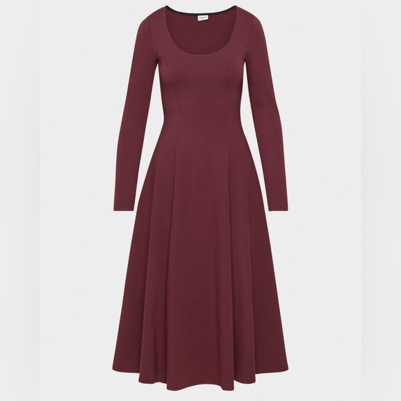 NWT Babaton Leda Ponte Dress in Sumac Burgundy XS - Picture 1 of 11